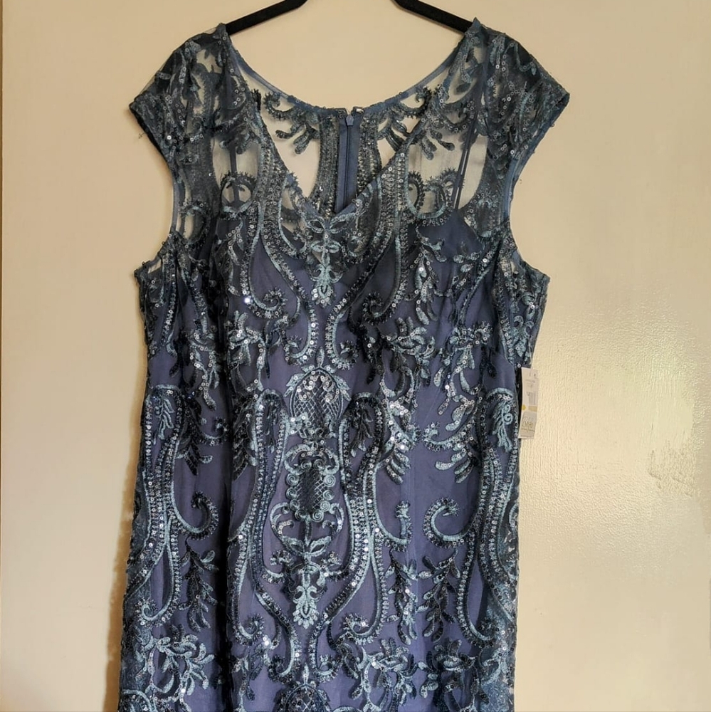 Alex Evenings Women's Knee Length V Neck Cocktail, Mother of The Bride Dress